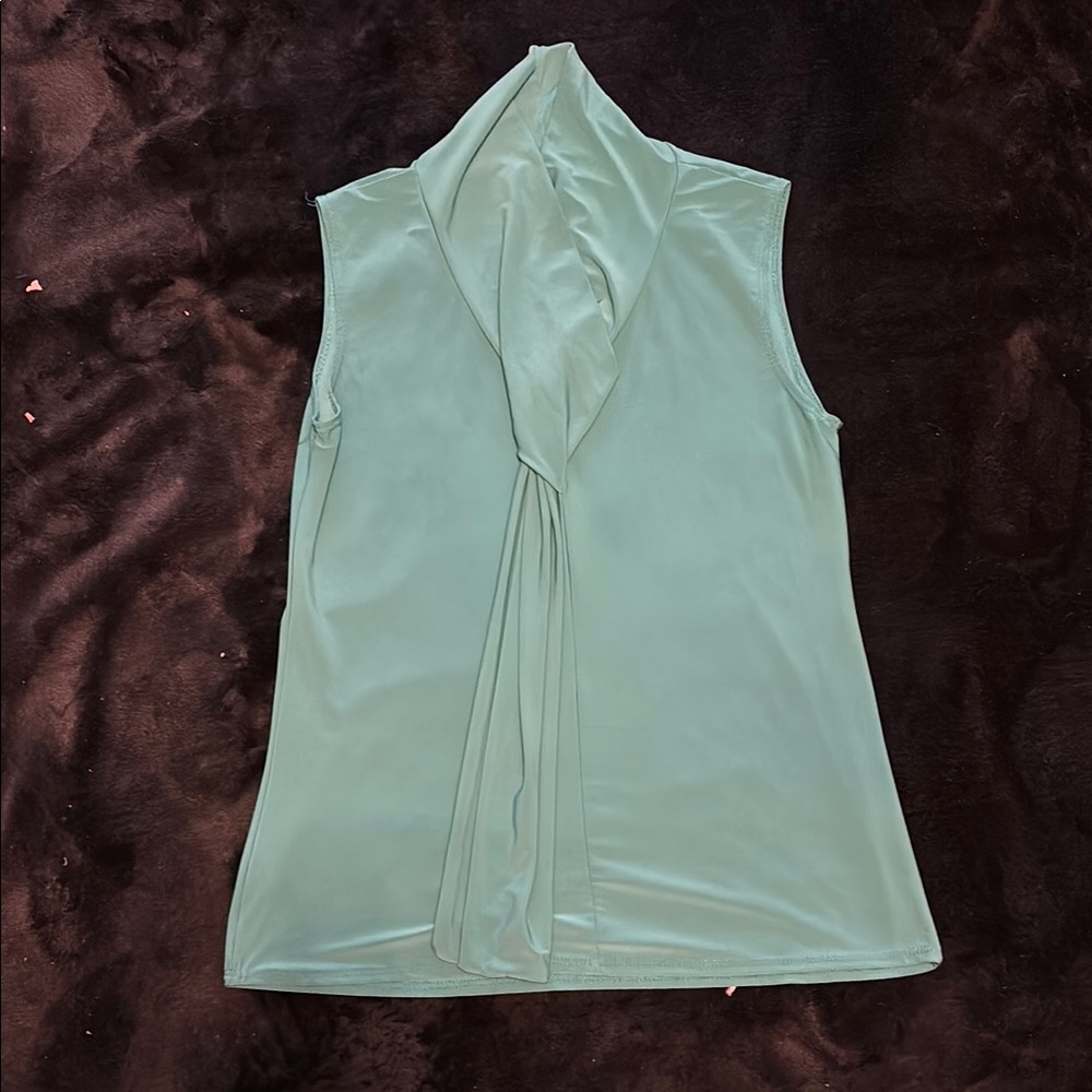 Mint Green Sleeveless Hooded Top